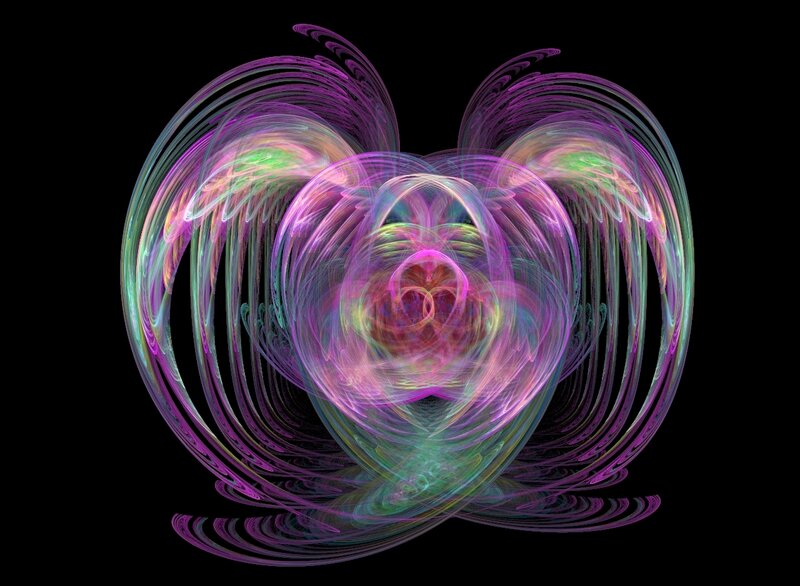 Colorful Fractal Pattern — Purple, Ethereal, Abstract, Spirals