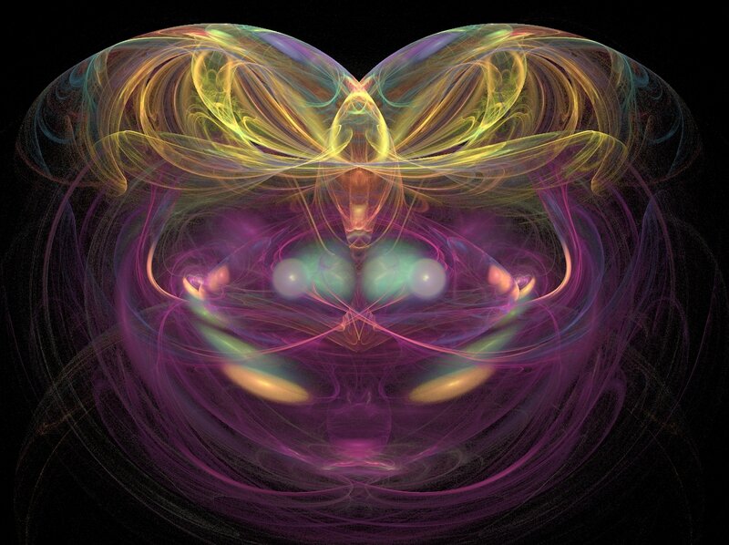 Colorful Fractal Pattern — Purple, Ethereal, Abstract