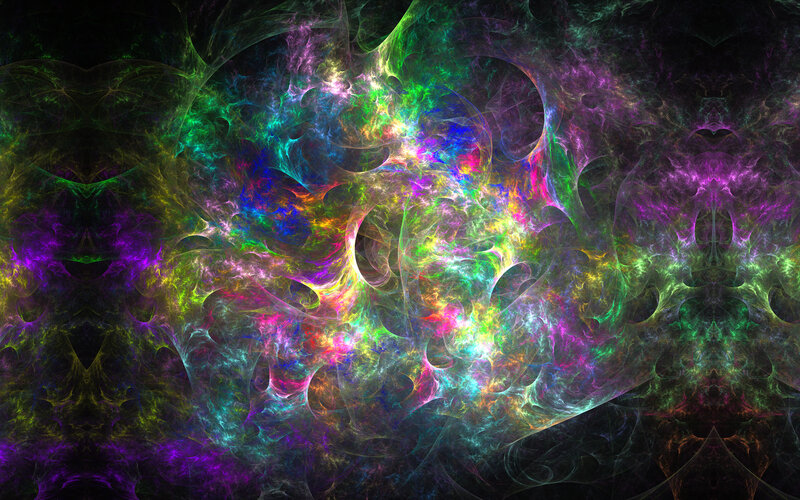 Colorful Fractal Pattern — Purple, Ethereal