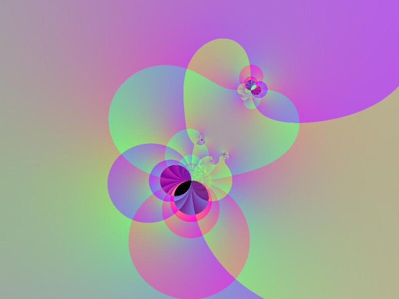 Colorful Fractal Pattern — Purple, Hypnotic, Abstract, Circles, Spirals, Gradient