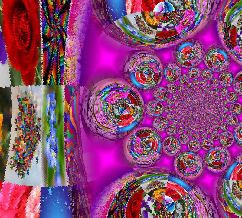 Colorful Fractal Pattern — Purple, Hypnotic, Abstract, Circles, Spirals