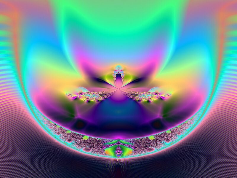 Colorful Fractal Pattern — Purple, Hypnotic, Abstract, Colors