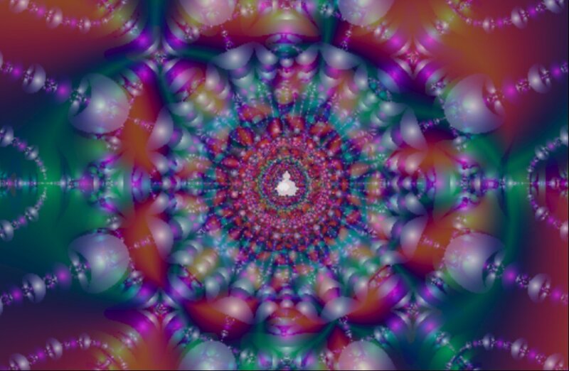 Colorful Fractal Pattern — Purple, Hypnotic, Abstract, Mandala