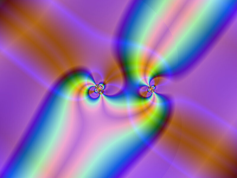 Colorful Fractal Pattern — Purple, Hypnotic, Abstract, Swirls, Rainbow Colors