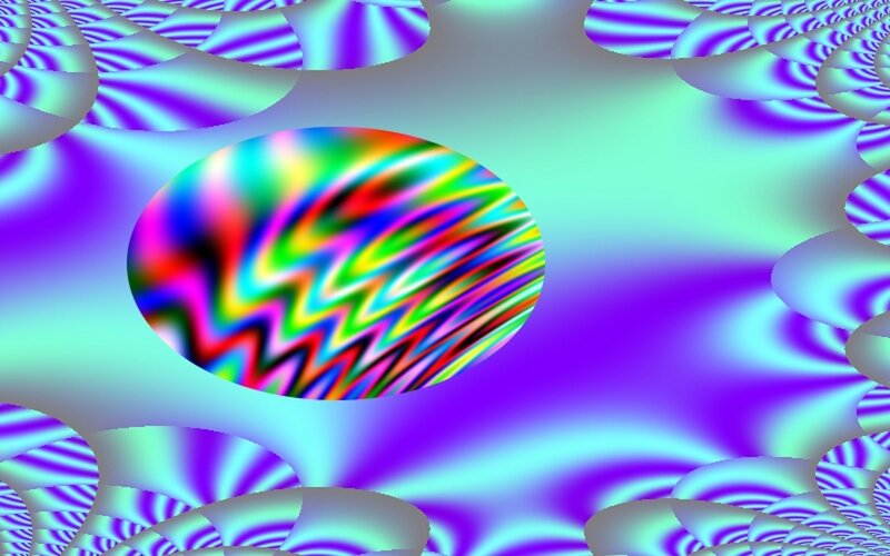 Colorful Fractal Pattern — Purple, Hypnotic, Abstract, Swirls, Rainbow