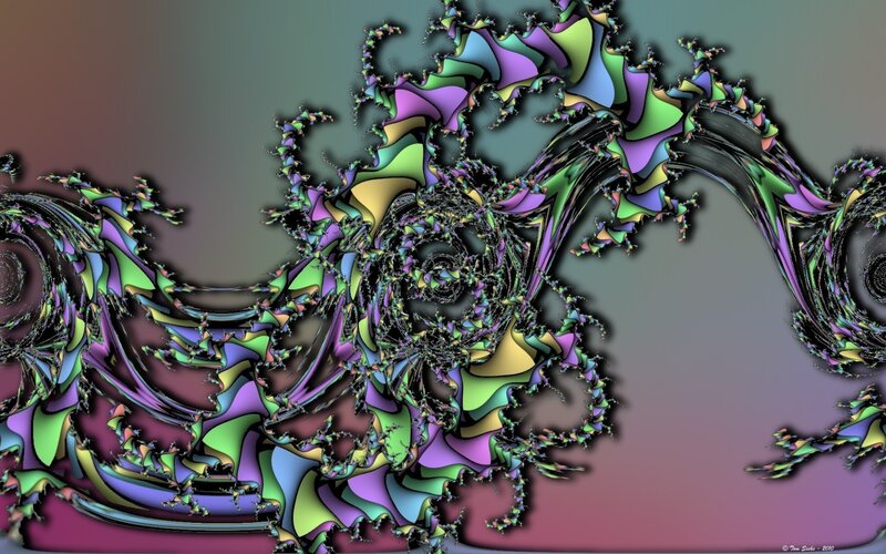 Colorful Fractal Pattern — Purple, Hypnotic, Abstract
