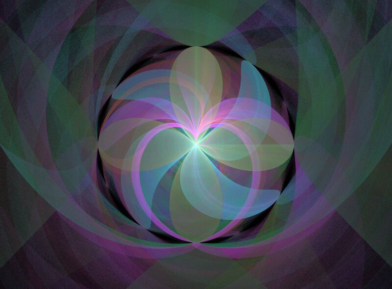 Colorful Fractal Pattern — Purple, Hypnotic, Abstract, Tunnel