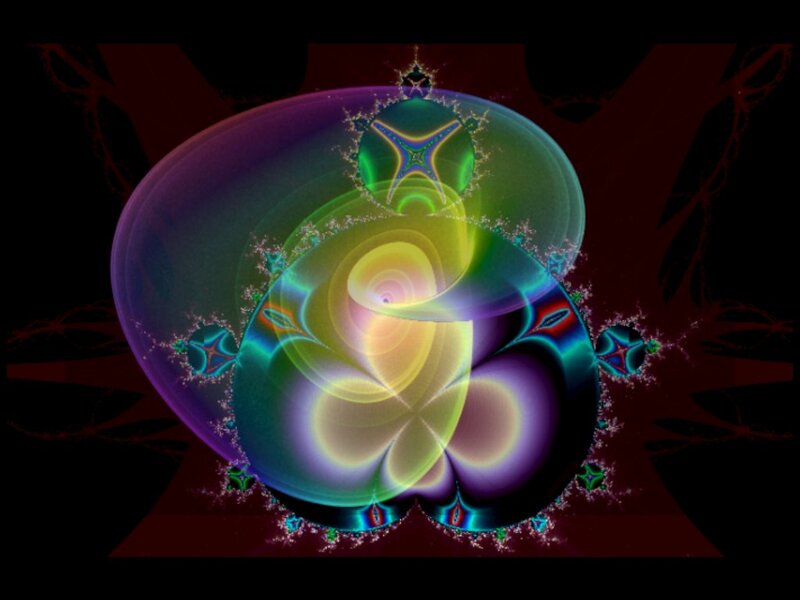 Colorful Fractal Pattern — Purple, Hypnotic, Digital Art, Spiral, Circle
