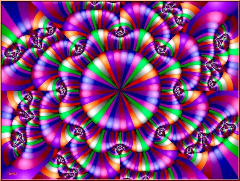 Colorful Fractal Pattern — Purple, Hypnotic, Digital Art, Spiral