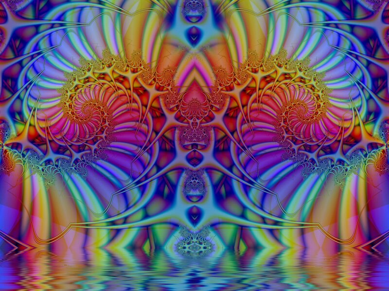 Colorful Fractal Pattern — Purple, Hypnotic, Digital Art, Spirals