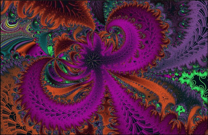 Colorful Fractal Pattern — Purple, Hypnotic, Digital Art