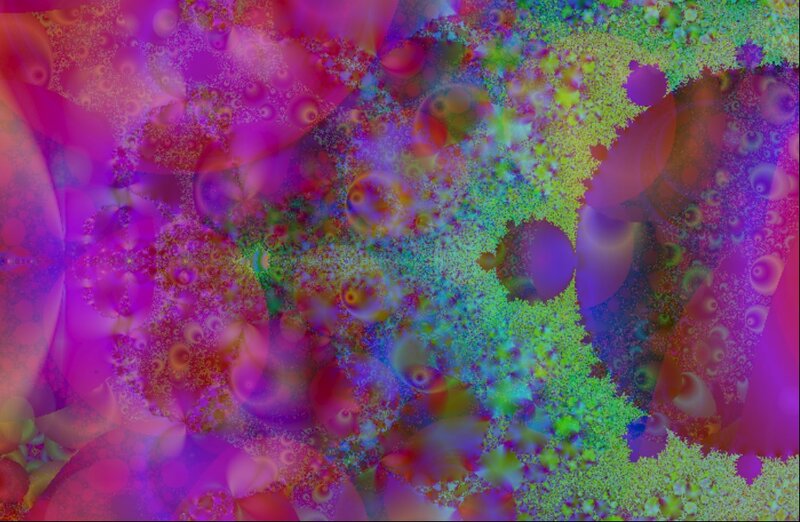 Colorful Fractal Pattern — Purple, Vibrant, Abstract, Bubbles