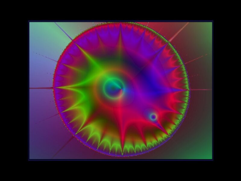 Colorful Fractal Pattern — Purple, Vibrant, Abstract, Circle