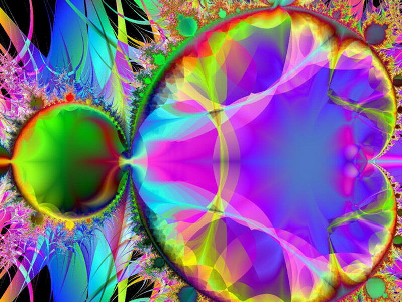 Colorful Fractal Pattern — Purple, Vibrant, Abstract, Circles, Lines