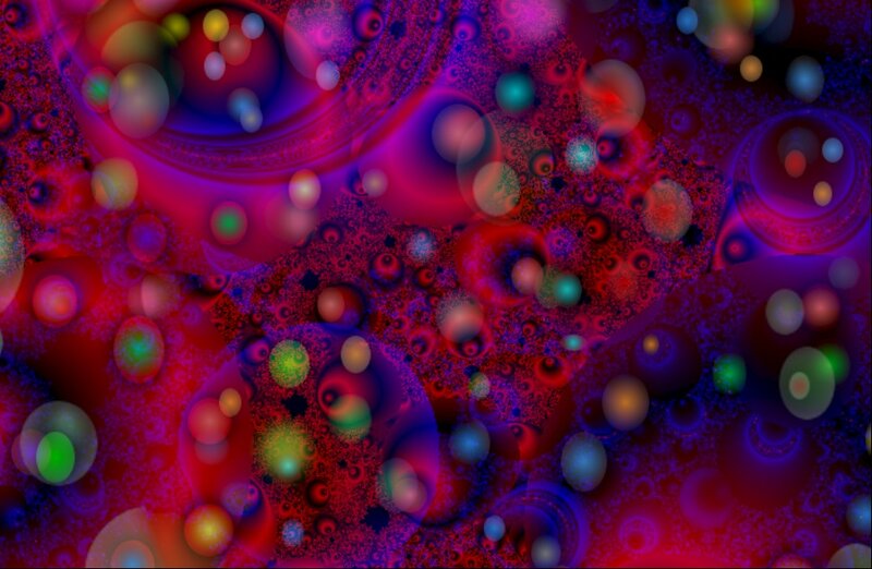 Colorful Fractal Pattern — Purple, Vibrant, Abstract, Circles