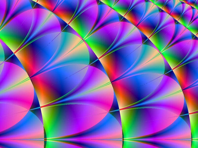 Colorful Fractal Pattern — Purple, Vibrant, Abstract, Curves