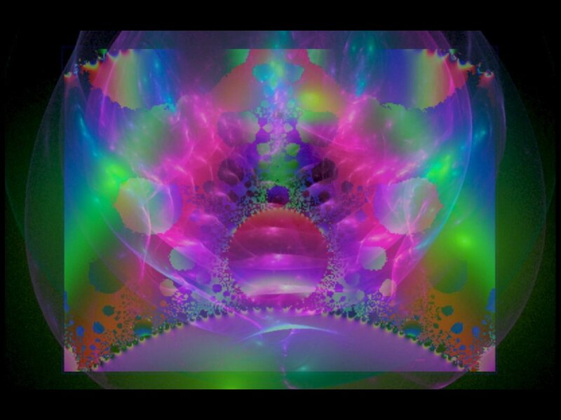 Colorful Fractal Pattern — Purple, Vibrant, Abstract, Light, Bubble
