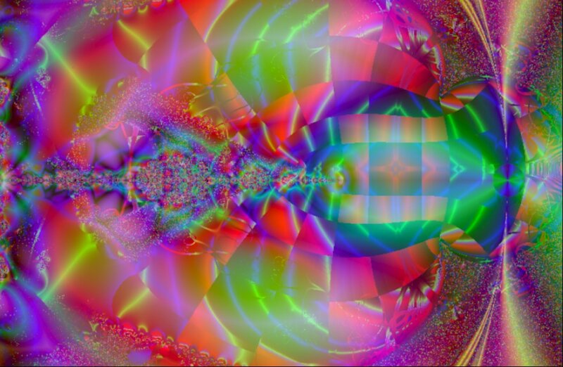 Colorful Fractal Pattern — Purple, Vibrant, Abstract, Light