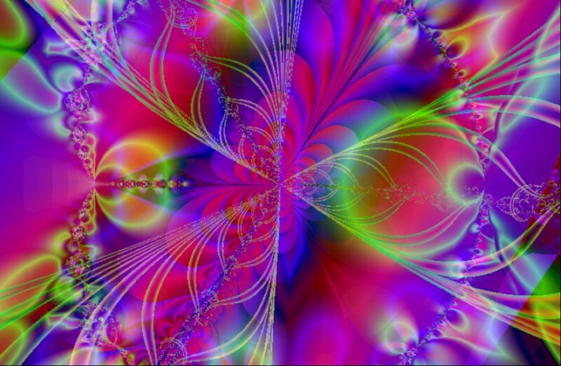 Colorful Fractal Pattern — Purple, Vibrant, Abstract, Lines