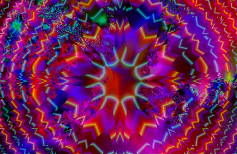 Colorful Fractal Pattern — Purple, Vibrant, Abstract, Neon Lights