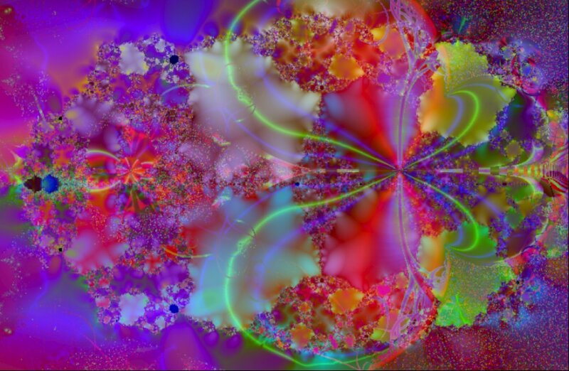 Colorful Fractal Pattern — Purple, Vibrant, Abstract, Neon Lines, Vibrant Colors