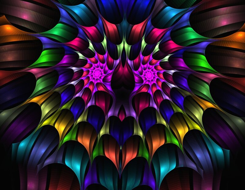 Colorful Fractal Pattern — Purple, Vibrant, Abstract, Spiral