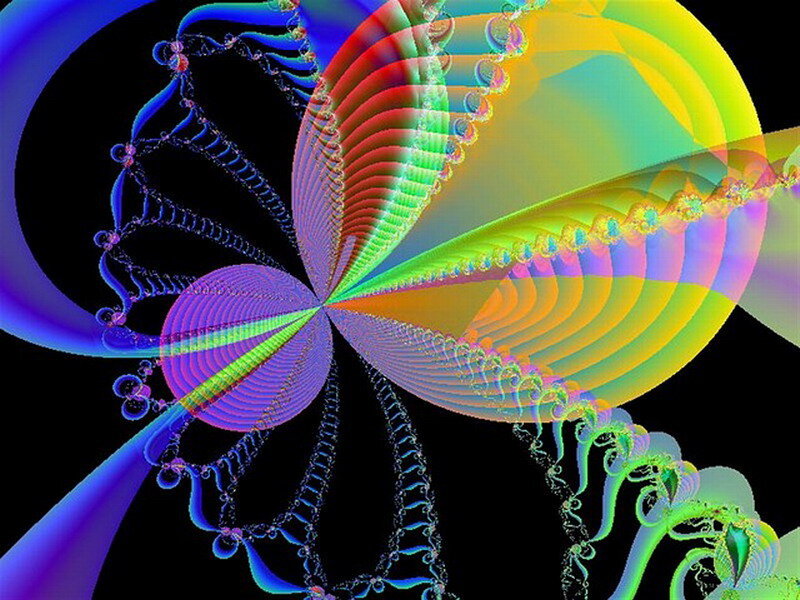 Colorful Fractal Pattern — Purple, Vibrant, Abstract, Spirals, Circles