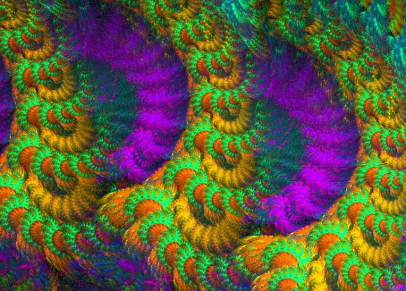 Colorful Fractal Pattern — Purple, Vibrant, Abstract, Spirals
