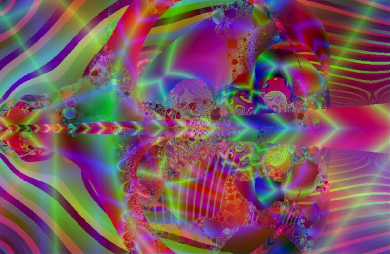 Colorful Fractal Pattern — Purple, Vibrant, Abstract, Stripes