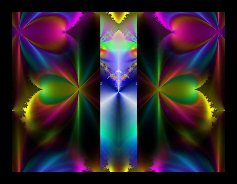 Colorful Fractal Pattern — Purple, Vibrant, Abstract, Symmetry