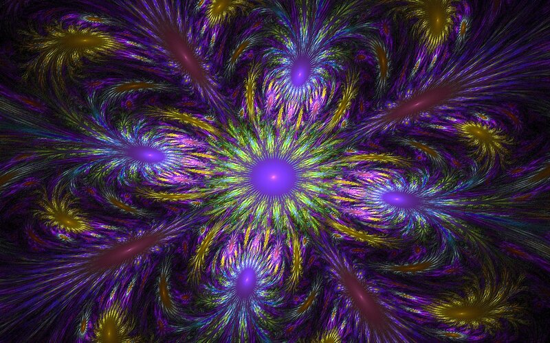 Colorful Fractal Pattern — Purple, Vibrant, Abstract
