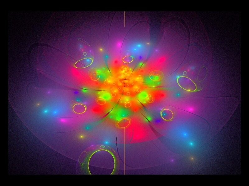 Colorful Fractal Pattern — Purple, Vibrant, Digital Art, Circles