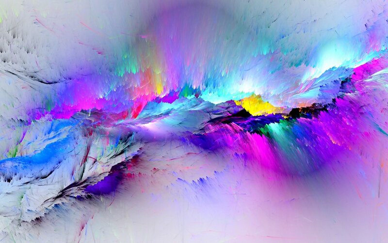 Colorful Fractal Pattern — Purple, Vibrant, Digital Art, Colors, Abstract