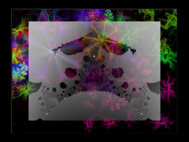 Colorful Fractal Pattern — Purple, Vibrant, Digital Art, Light Rays