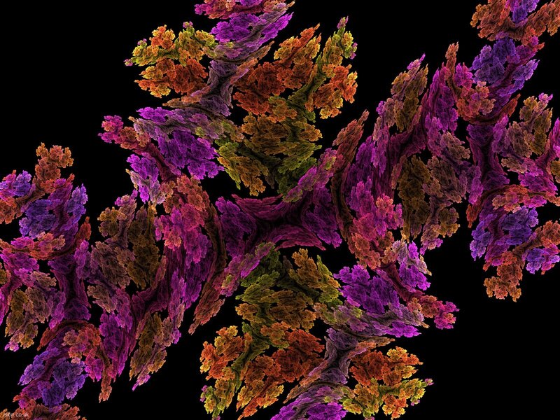 Colorful Fractal Pattern — Purple, Vibrant, Digital Art