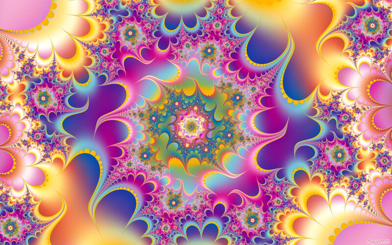 Colorful Fractal Pattern — Purple, Vibrant