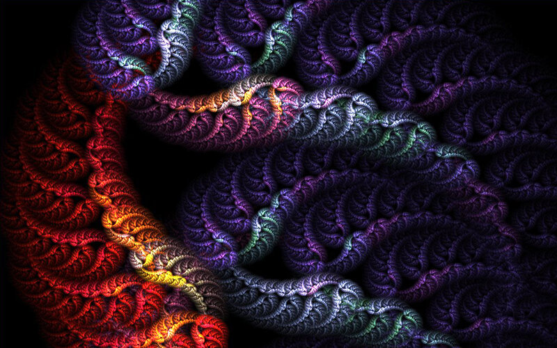 Colorful Fractal Pattern — Red, Complex