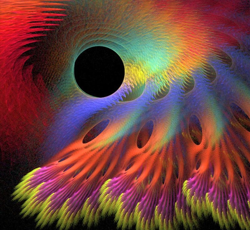 Colorful Fractal Pattern — Red, Dramatic