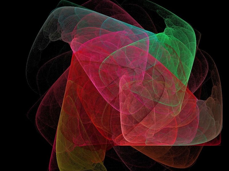 Colorful Fractal Pattern — Red, Dynamic, Abstract, Colors