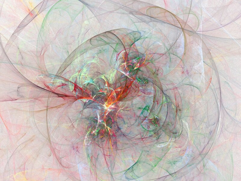 Colorful Fractal Pattern — Red, Dynamic, Abstract, Lines