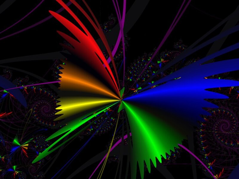 Colorful Fractal Pattern — Red, Dynamic, Abstract