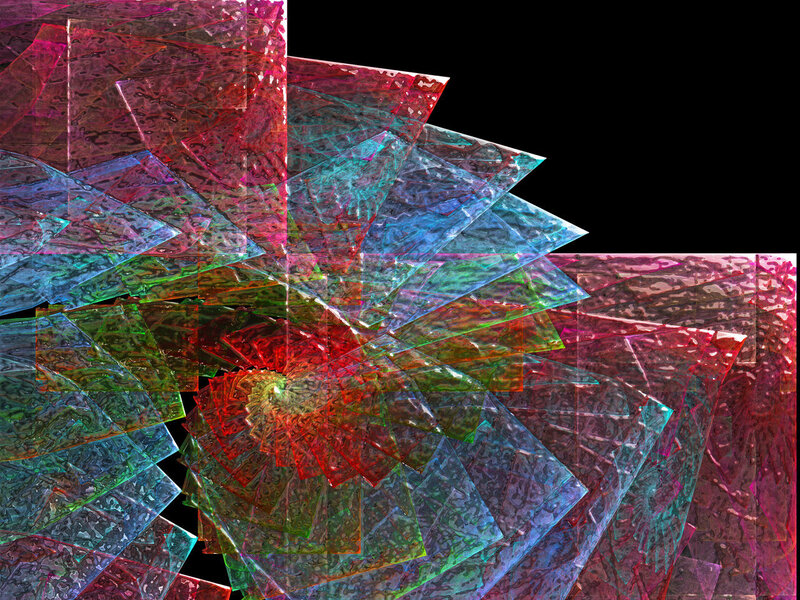 Colorful Fractal Pattern — Red, Dynamic