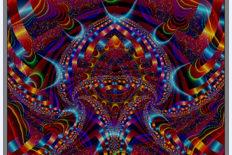Colorful Fractal Pattern — Red, Hypnotic, Abstract, Circles