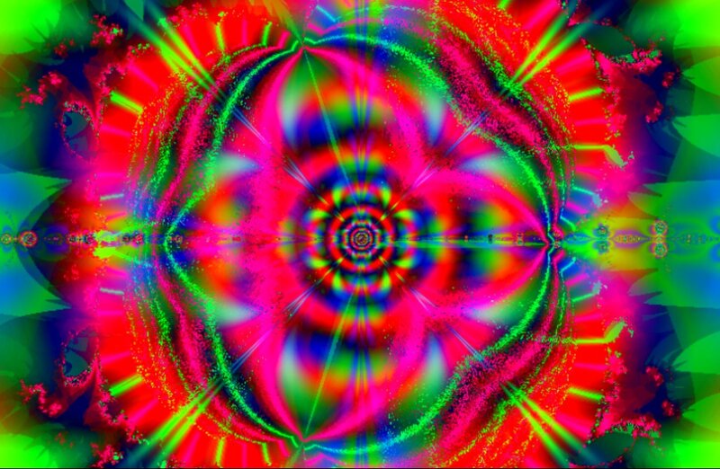 Colorful Fractal Pattern — Red, Hypnotic, Abstract, Spiral