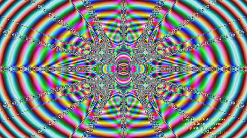 Colorful Fractal Pattern — Red, Hypnotic, Abstract, Text