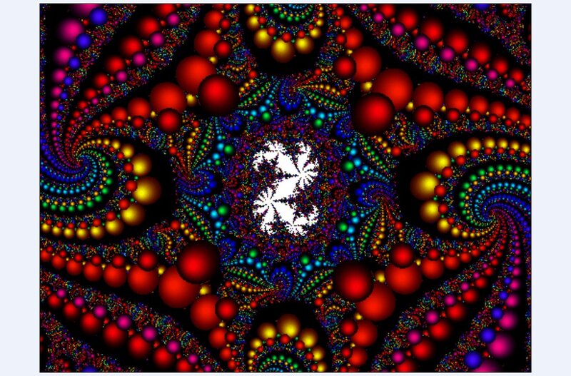 Colorful Fractal Pattern — Red, Hypnotic, Digital Art, Spirals