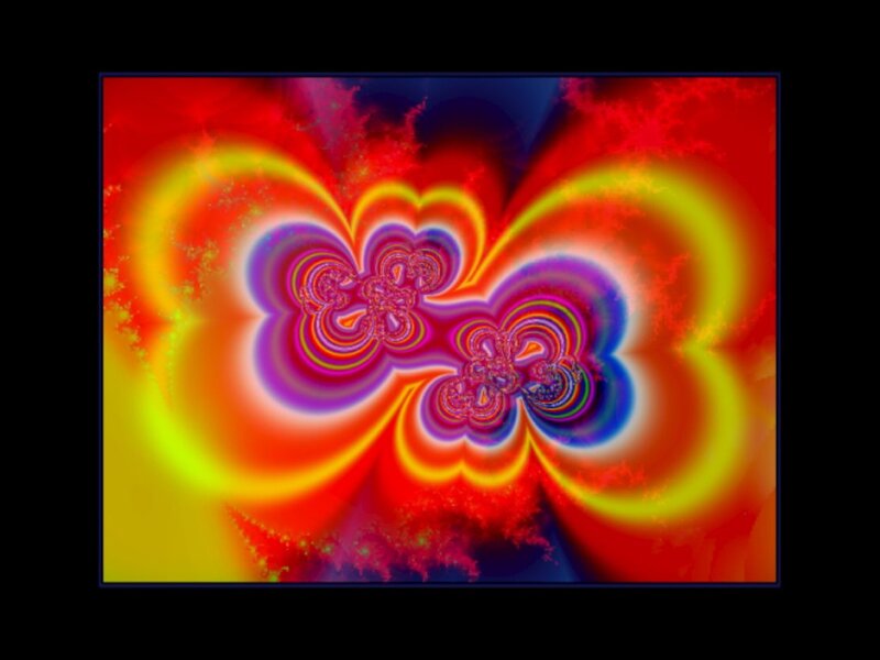 Colorful Fractal Pattern — Red, Vibrant, Abstract, Colors, Patterns, Shapes