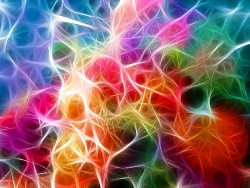 Colorful Fractal Pattern — Red, Vibrant, Abstract, Lines, Light