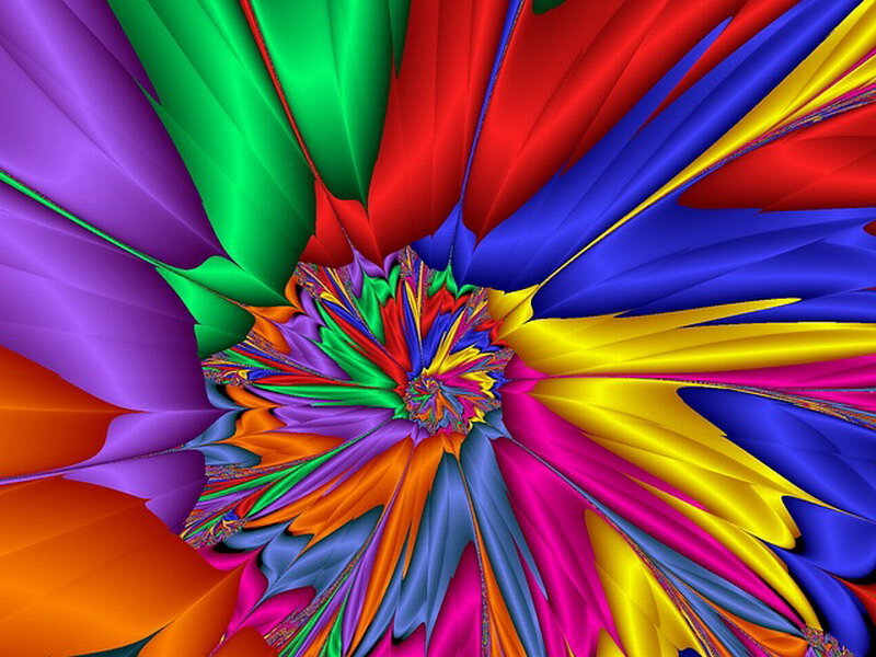 Colorful Fractal Pattern — Red, Vibrant, Abstract, Spiral, Colors