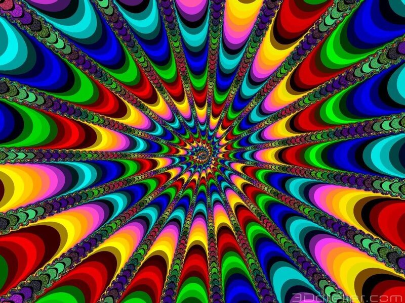Colorful Fractal Pattern — Red, Vibrant, Abstract, Spiral